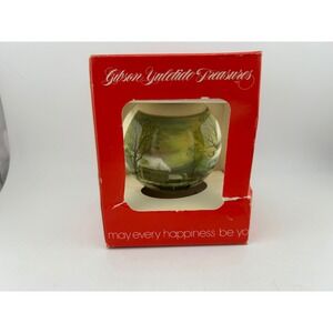 Gibson‎ Yuletide Treasures Ornament Home for Christmas Currier Ives Collectible